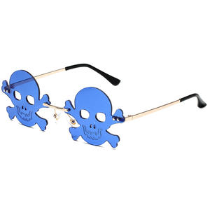 Gafas <span class=keywords><strong>de</strong></span> Sol <span class=keywords><strong>de</strong></span> calavera para <span class=keywords><strong>mujer</strong></span> con <span class=keywords><strong>esqueleto</strong></span> <span class=keywords><strong>humano</strong></span> sin montura a la moda 2023 nuevas gafas ovaladas Punk para hombres divertidas gafas <span class=keywords><strong>de</strong></span> decoración para fiesta <span class=keywords><strong>de</strong></span> Halloween - Product Image 4