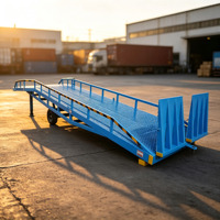 Rampe de chargement hydraulique mobile RB pour chariot élévateur, 6-15 tonnes, quai de conteneur réglable, hauteur de levage 1680 mm, acier haute résistance