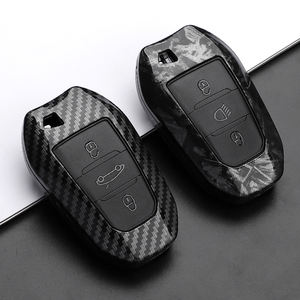 Porte-clés en fibre de carbone pour <span class=keywords><strong>Peugeot</strong></span> 2008 II 3008 II 207 208 <span class=keywords><strong>307</strong></span> Protecteur Rifter pour Citroen C5 X X7 Berligo C3 C4 C6 - Product Image 3