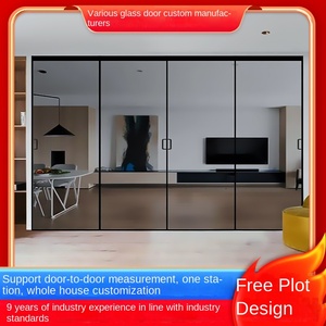 Pintu gudang lipat & masuk tunggal gaya Modern aluminium berkualitas tinggi & kaca Tempered kayu <span class=keywords><strong>Solid</strong></span> aksesoris perangkat keras tugas berat
