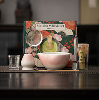 Ensemble de bols à matcha écologiques Nebula avec fouet à thé, outil en céramique Diancha, design de la dynastie Song, option de logo personnalisé