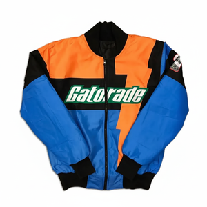 Gatorade Racing Bomber, chaquetas para hombre, chaqueta para hombre, ropa de calle Multicolor, estilo Vintage con cremallera, ropa deportiva, abrigo Retro - Product Image 1