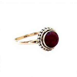 Faceted 925 Sterling Silver Indian <b>Ruby</b> Gemstone Handmade Bezel Set <b>Rings</b> - Product Image 2