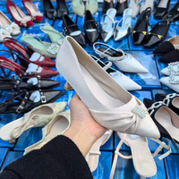 Sandales à talons hauts, sandales à talons hauts à lacets, chaussures de mode grandes tailles, chaussures d'été surdimensionnées et surplus de stock