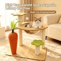 Arbre à gratter pour chat de haute qualité à prix compétitif, griffoir pour chat, planche à gratter, structure d'escalade pour chat intégrée en forme de capsule spatiale