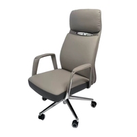 Chaise de bureau pivotante en cuir PU moderne, design ergonomique, hauteur réglable, siège confortable, imperméable, pour la maison/le bureau/l'hôtel