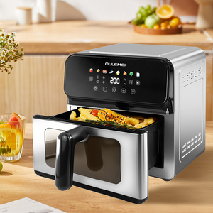 Friteuse à air double en acier inoxydable 10L avec écran tactile LED Friteuse à air sans huile avec fenêtre visible en option - Product Image 2