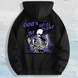 Sudadera con Capucha con Estampado de Antihéroe La Voluntad de Dios Será Hecha - 100% Algodón, Almacén de EE. UU., 7 Colores - Product Image 1