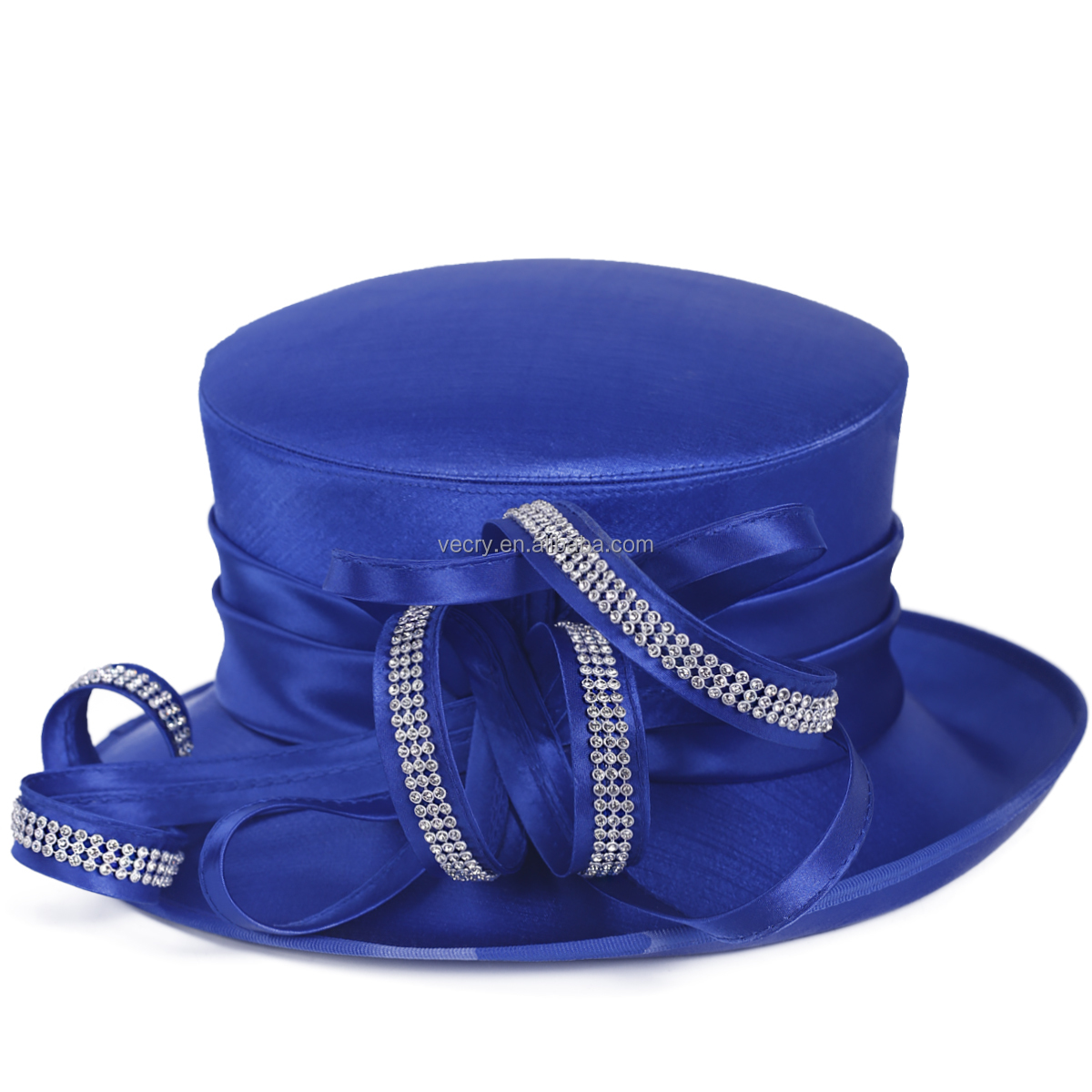Customized Female Satin Formal Church Hats for Women