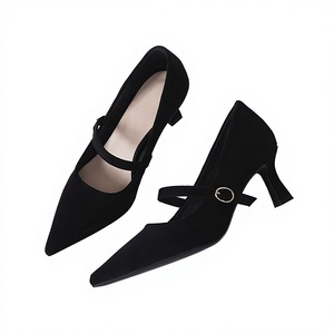 Zapatos de tacón medio de 6 cm para mujer, de gamuza, cómodos, antideslizantes, ligeros, para fiestas, bodas, primavera, verano, otoño. - Product Image 6