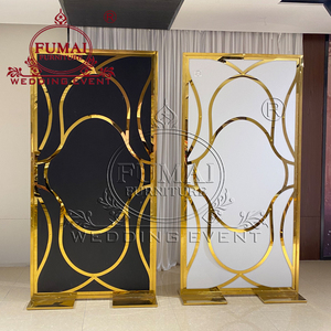 ของตกแต่งห้องโถงแต่งงานของตกแต่งเวทีขาตั้งฉากหลังอลูมิเนียมสีขาว - Product Image 1