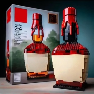 <span class=keywords><strong>D</strong></span>écoration de bar DIY : Ensemble de blocs de construction en plastique en forme de brique pour bouteille de whisky personnalisée – Cadeau <span class=keywords><strong>d</strong></span>'anniversaire pour adulte, idéal pour l'affichage - Product Image 2
