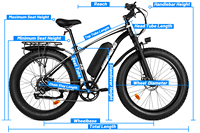 FRIKE-Vélo électrique pour adulte, vélo électrique tout-terrain, vélo 750W, 26 pouces, gros pneus