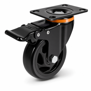 Spoke Casters, 3/<b>4</b>/5 <b>Inch</b> Swivel Wheels with Brakes, Pulley Set for Trolleys, Furniture and Shelves - Product Image 1