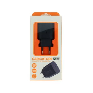 * Presa * 25W caricatore USB C caricabatteria nero PD ricarica Ultra veloce 5V 3A 9V 2.77A-elettronica/telefonia e cellulare - Product Image 1