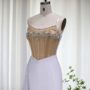 ชุดเดรสราตรีผ้ากำมะหยี่แขนกุดสำหรับผู้หญิงชุดเดรสทางการยุคกลางของ RM001-1แจนเซมเบอร์ - Product Image 3