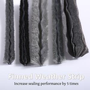 فرشاة كومة صوف PP للنافذة ، شريط طقس مزين بكومة زعنفة ، شريط طقس مع قماش غير منسوج/pvc - Product Image 3