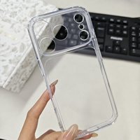 Coque de téléphone en gros pour iPhone 18 Pro Max, anti-jaunissement, résistante aux rayures, transparente en PC et TPU, accessoire mobile pour iPhone 18 Pro, 17, 16, 15