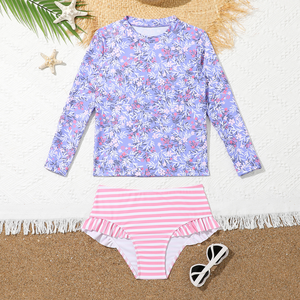 <span class=keywords><strong>Maillot</strong></span> <span class=keywords><strong>de</strong></span> <span class=keywords><strong>bain</strong></span> personnalisé pour petite fille, slip <span class=keywords><strong>de</strong></span> <span class=keywords><strong>bain</strong></span> pour enfant, tankini imprimé floral, protection solaire d'été, <span class=keywords><strong>maillot</strong></span> <span class=keywords><strong>de</strong></span> <span class=keywords><strong>bain</strong></span> pour tout-petit, ensemble <span class=keywords><strong>de</strong></span> 2 pièces pour la plage - Product Image 3