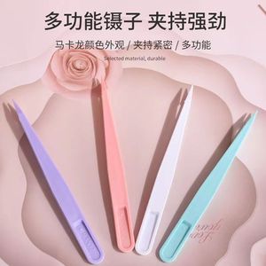 Macaron Colored Plastic Tweezers Pointed Tip 8cm11.5cm For Manicure Journaling DIY Nail Art Stickers - Product Image 3