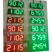 LED antiair luar ruangan stasiun Gas Harga papan penanda iklan layar tampilan Pylon dengan layar tampilan harga minyak Led