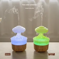 Diffuseur d'arômes électrique créatif et coloré à LED 7 couleurs en forme de goutte de pluie, humidificateur ultrasonique avec humidistat et télécommande pour la maison