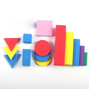 カスタムフォームレンガ型スクリーン印刷ロゴカラフルなEVAビルディングブロック家庭用チャンクブロックの教育玩具