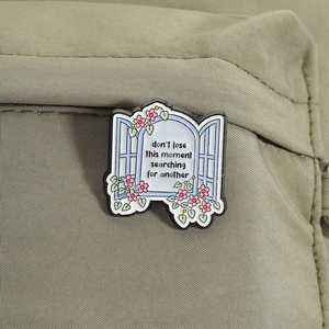 Do Not Lose This Moment Enamel Pins <strong>Small</strong> <strong>Steps</strong> Are Okay Too Motivational Flower Brooch Lapel Badge Wholesale - Product Image 3
