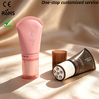 Tube de crème de massage 80ml 120ml, tube souple pour crème corporelle et visage, lotion, emballage cosmétique à presser avec applicateur à bille roulante