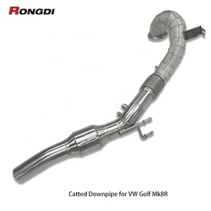Tubo de Escape de Alto Rendimiento Rongdi de 200 Celdas con Catalizador para VW Golf MK8R, Acero Inoxidable 304, 1.5 mm de Espesor, con Protección Térmica - Product Image 4