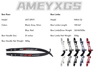 Set Busur Recurve AKT-SP177 ILF 21" dengan Riser Aluminium CNC dan Limbs NIKA C2 Carbon Fiberglass 30/40/50lbs untuk Kompetisi Panahan