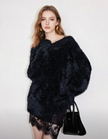 Pull ultra-doux et moelleux à épaules dénudées |   Pull en tricot surdimensionné confortable pour femmes - Parfait pour les superpositions automne-hiver