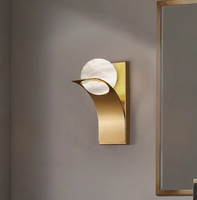 Applique murale LED moderne en acier inoxydable avec abat-jour en marbre, lumière blanc chaud réglable, montage en surface pour salon, chambre à coucher, luxe