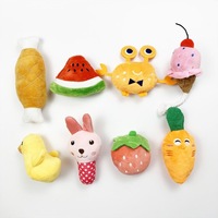 Piepende Pluche Hondenspeelgoed Diverse Fruit- en Dierenvormen Zachte Knuffelspeelgoed voor Puppy's Kleine en Middelgrote Honden