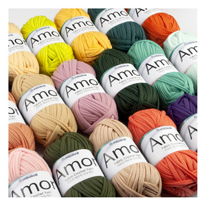 [Misoknit] Amor เส้นด้ายผ้าพรีเมี่ยมสำหรับโครงการถักโครเชต์ขนาดเล็ก-100กรัมเส้นด้ายโพลีเอสเตอร์น้ำหนักเบาเนื้อเรียบ - Product Image 2