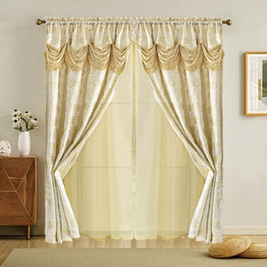 Hot-Bán Thêu Vải Rèm Cửa Sang Trọng Hoa Rèm Bộ Bán Màn In Rèm Cửa Và Vải Vằn Sử Dụng Cho Phòng Ngủ - Product Image 5