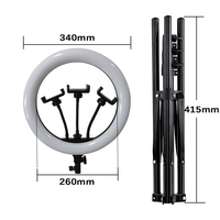 Anneau lumineux circulaire 14 pouces RGBCCT avec support de téléphone trépied pour la photographie vidéo YouTube Aros De Luz LED éclairage RVB