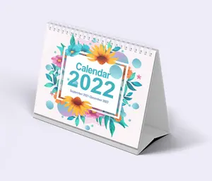 2025 individueller Druck Schreibtisch-Kalender Kunstpapier Monatlicher Adventstisch Verwendung als Uhren-Dekoration Fotorahmen Werbemittel