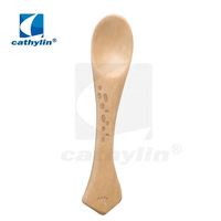 Cathylin — cuillère pour crème glacée en bois de bambou, 1 pièce, mini motifs d'animaux mignons, écologiques pour enfants
