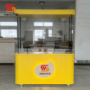 Carrito de Dulces Amarillo Moderno y Portátil para Venta al por Mayor, Carrito de Exhibición para Postres y Flores, para Decoración de Bodas - Product Image 3