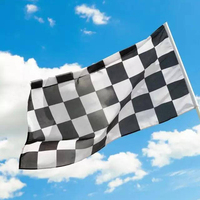 Drapeau de course à manivelle, bleu, rouge et noir, imprimé direct d'usine, à la mode