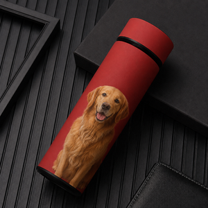 Bouteille isotherme en acier inoxydable personnalisée avec photo d'animal, écologique et moderne, pour animaux de compagnie, avec impression de photo d'animal, flacon sous vide personnalisé - Product Image 5