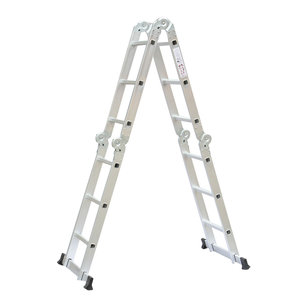 <span class=keywords><strong>Escalera</strong></span> multiusos plegable 4*<span class=keywords><strong>3</strong></span> profesional Industrial duradera fuerte <span class=keywords><strong>de</strong></span> bajo <span class=keywords><strong>precio</strong></span> con pequeña <span class=keywords><strong>escalera</strong></span> <span class=keywords><strong>de</strong></span> <span class=keywords><strong>aluminio</strong></span> con bisagra - Product Image 4