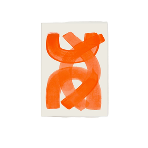 Poster con pennellate ad acquerello di metà secolo astratto moderno con stampa arancione su tela dipinto da parete Art <span class=keywords><strong>Deco</strong></span> per soggiorno a casa - Product Image 1