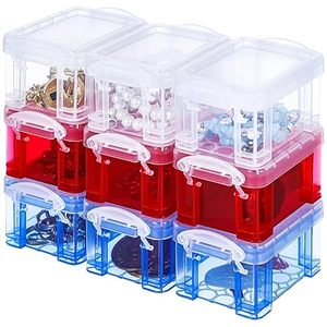 Candy <span class=keywords><strong>Color</strong></span> Aufbewahrung sbox Transparente Kunststoff-Schließfach Kosmetische Tisch ohrringe Schmuck <span class=keywords><strong>Organizer</strong></span> Fall DIY Card Collection - Product Image 3