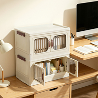 Boîte de rangement pliable rectangulaire en plastique PP de haute qualité avec roulettes verrouillables et grande capacité pour l'école et la maison