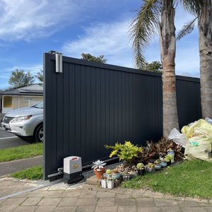 Puerta <span class=keywords><strong>de</strong></span> Entrada <span class=keywords><strong>de</strong></span> Aluminio <span class=keywords><strong>de</strong></span> Lujo con Sistema <span class=keywords><strong>de</strong></span> Deslizamiento Automático, Puertas Metálicas <span class=keywords><strong>para</strong></span> Jardín <span class=keywords><strong>de</strong></span> 6x6 pies con Motor Eléctrico, 1.8x2m <span class=keywords><strong>de</strong></span> Alta Calidad - Product Image 1