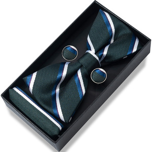 Corbatas de Seda de Poliéster Multicolores para Hombres y Mujeres, Corbata de Moño Jacquard Informal para Fiesta, Corbatas de Moño para Boda, Juego de Caja de Regalo - Product Image 4