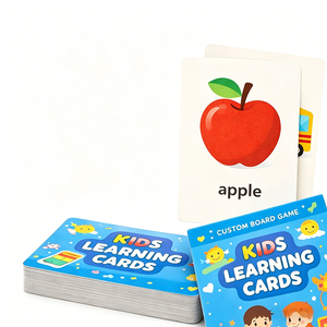 Jeu de société éducatif OEM pour l'apprentissage des mots, cartes flash en papier pour la lecture, l'écriture, l'orthographe et le développement cognitif des enfants - Product Image 2