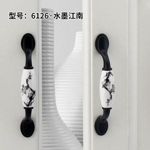 LGEDIS <b>Ceramic</b> Cabinet Handles Oval Zinc Alloy European Style Furniture Hardware <b>Drawer</b> Door <b>Knobs</b> - Product Image 4